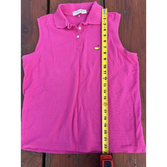 Vintage 90s Masters Collection sleeveless pink polo golf shirt L classic preppy - Picture 5 of 7